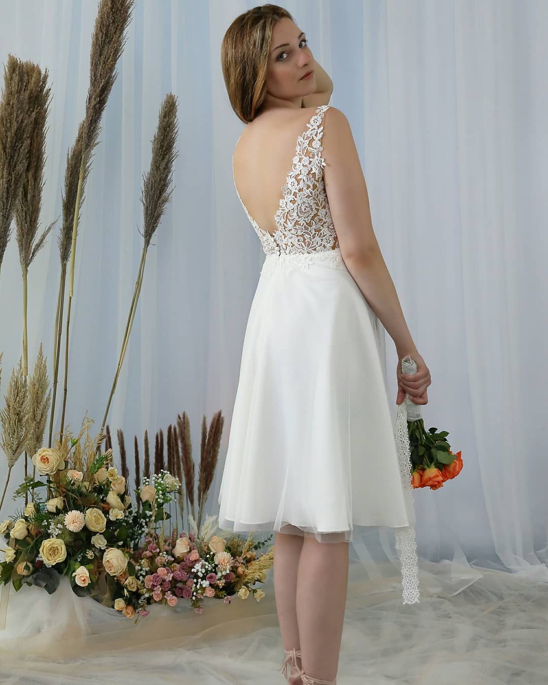 black and white dress shorts Printed Wrap Short Prom Dresses Cap Sleeves Wedding Dress Size:Us 14