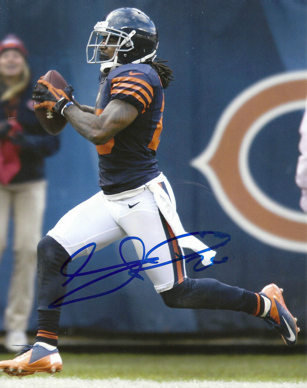 TIM JENNINGS 'CHICAGO BEARS' SIGNED 8X10 PICTURE *COA 1