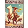 (Multi Style)Cowgirl - Panneaux en &eacute;tain m&eacute;tallique(20*30cm/30*40cm)