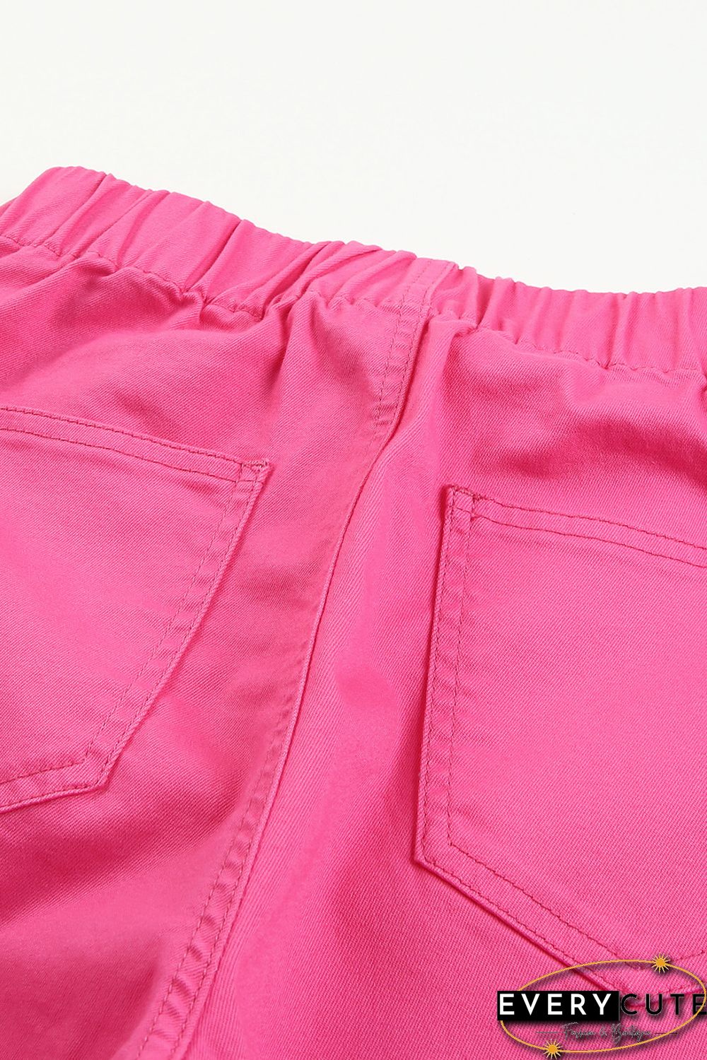 Pink Bell Bottom Denim Pants