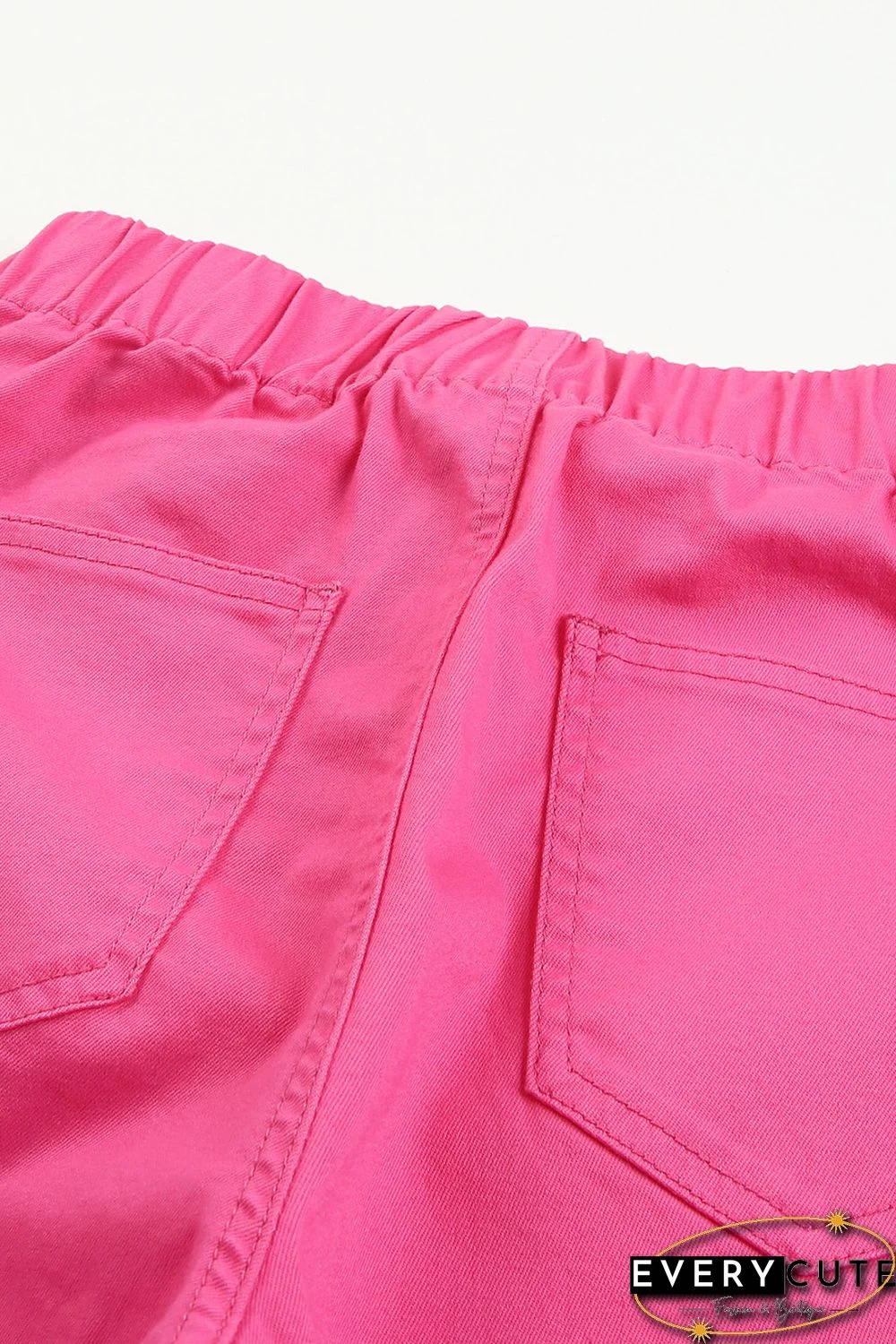 Pink Bell Bottom Denim Pants