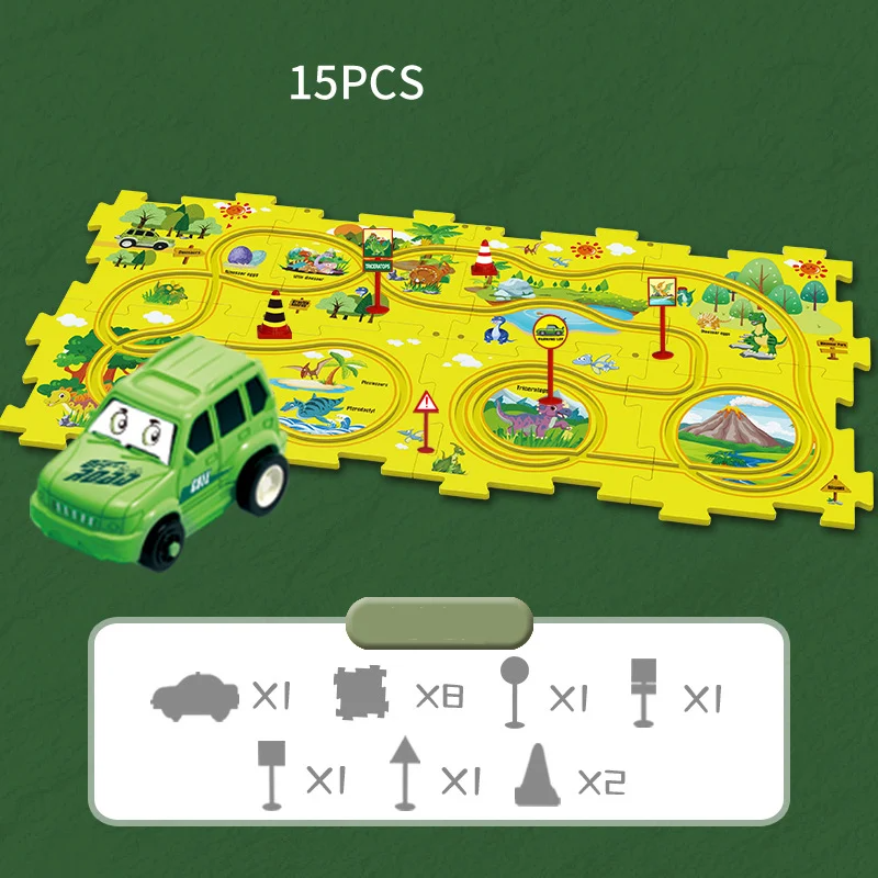  🔥Last Day Sale 50% 🔥Children's Educational Puzzle Track Car Play Set