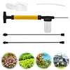 Diatomaceous Earth Powder Duster Clog-Resistant  Powder Applicator Large Capacity with 2 Extension Pole Dispenser for Home Greenhouse Farm Garden Indoor Outdoor (Yellow)