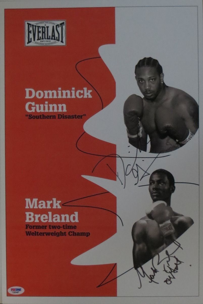 Dominick Guinn/Mark Breland Signed Autographed 12x18 Photo Poster painting PSA/DNA #C20497