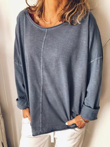 Women ROUND NECK T-SHIRT Top Tunic