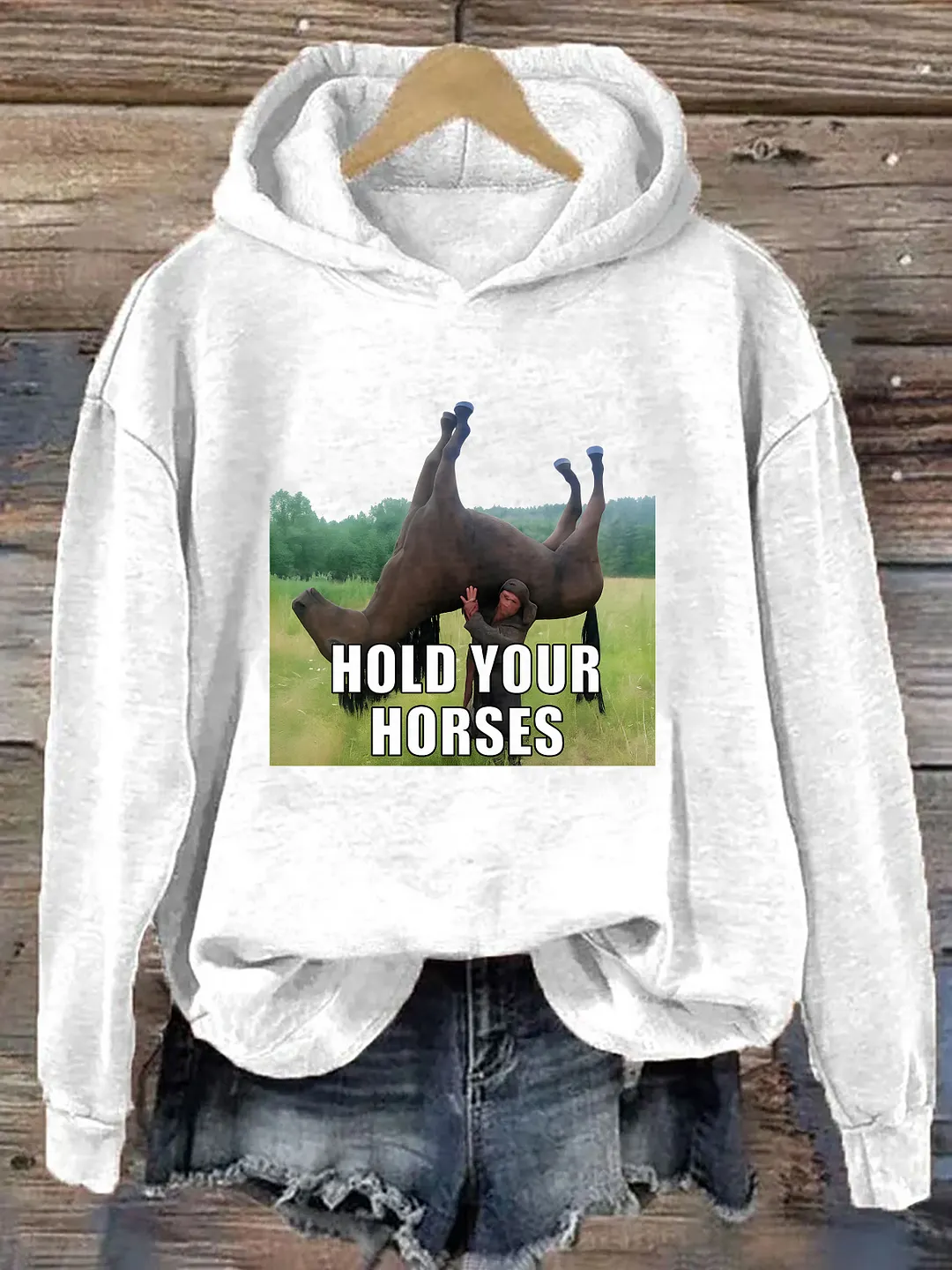 Hold Your Horses Funny Hoodie