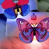 6Pcs Butterfly DIY Diamond Painting Decorative Stickers Set with Light
