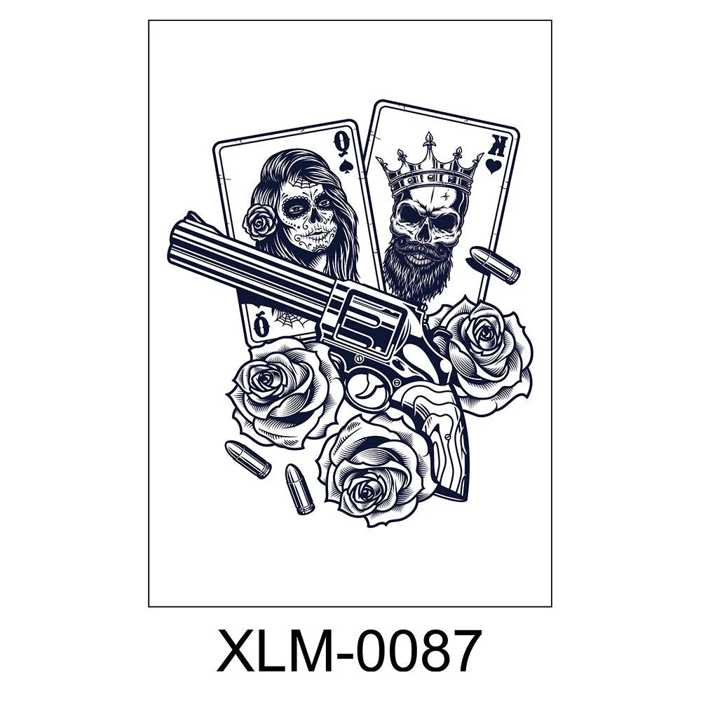 Semi-permanent waterproof sweat plant lasting big picture tattoo flower arm non-reflective herbal juice tattoo sticker