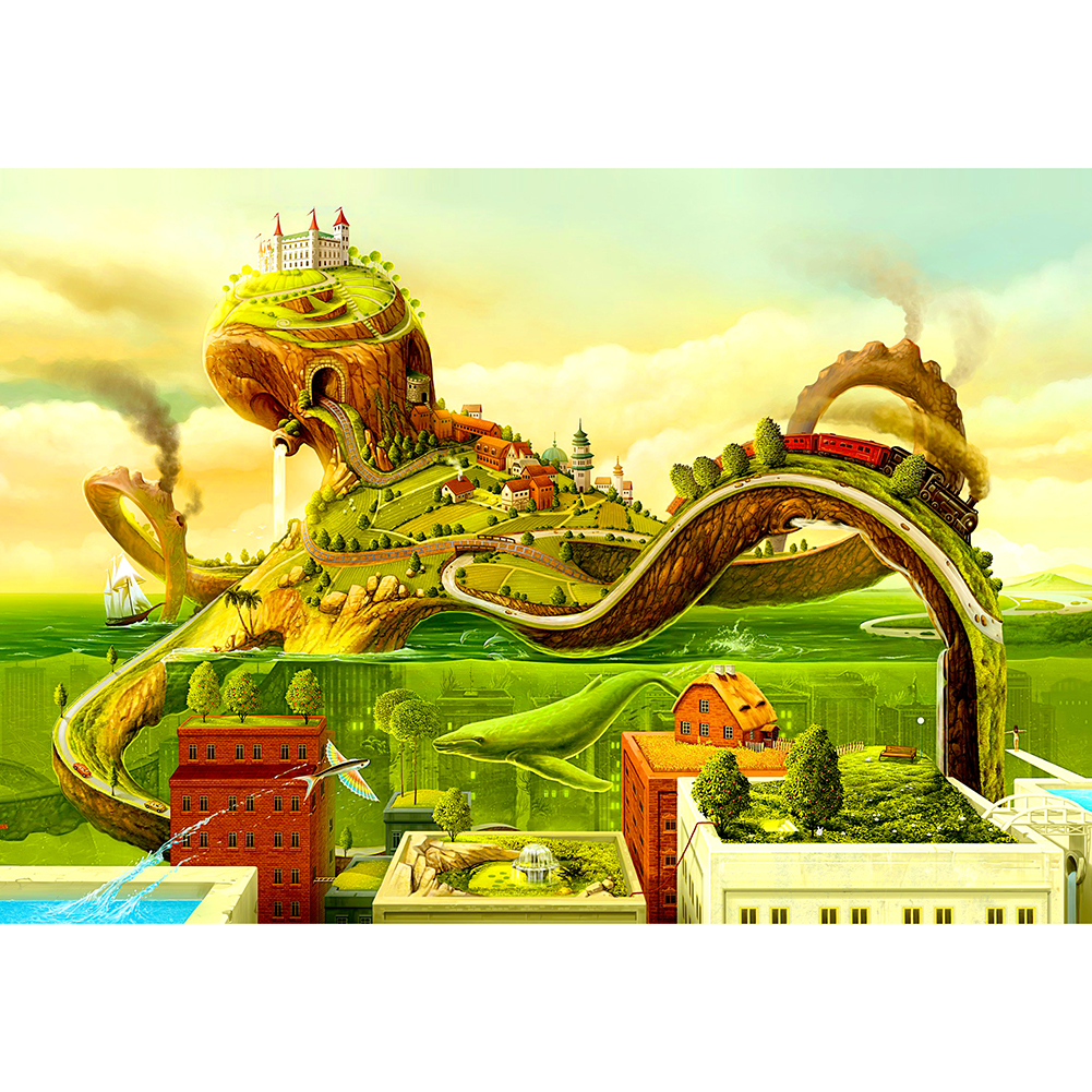 

Octopus City - 1000 Pieces Jigsaw Puzzle, 501 Original