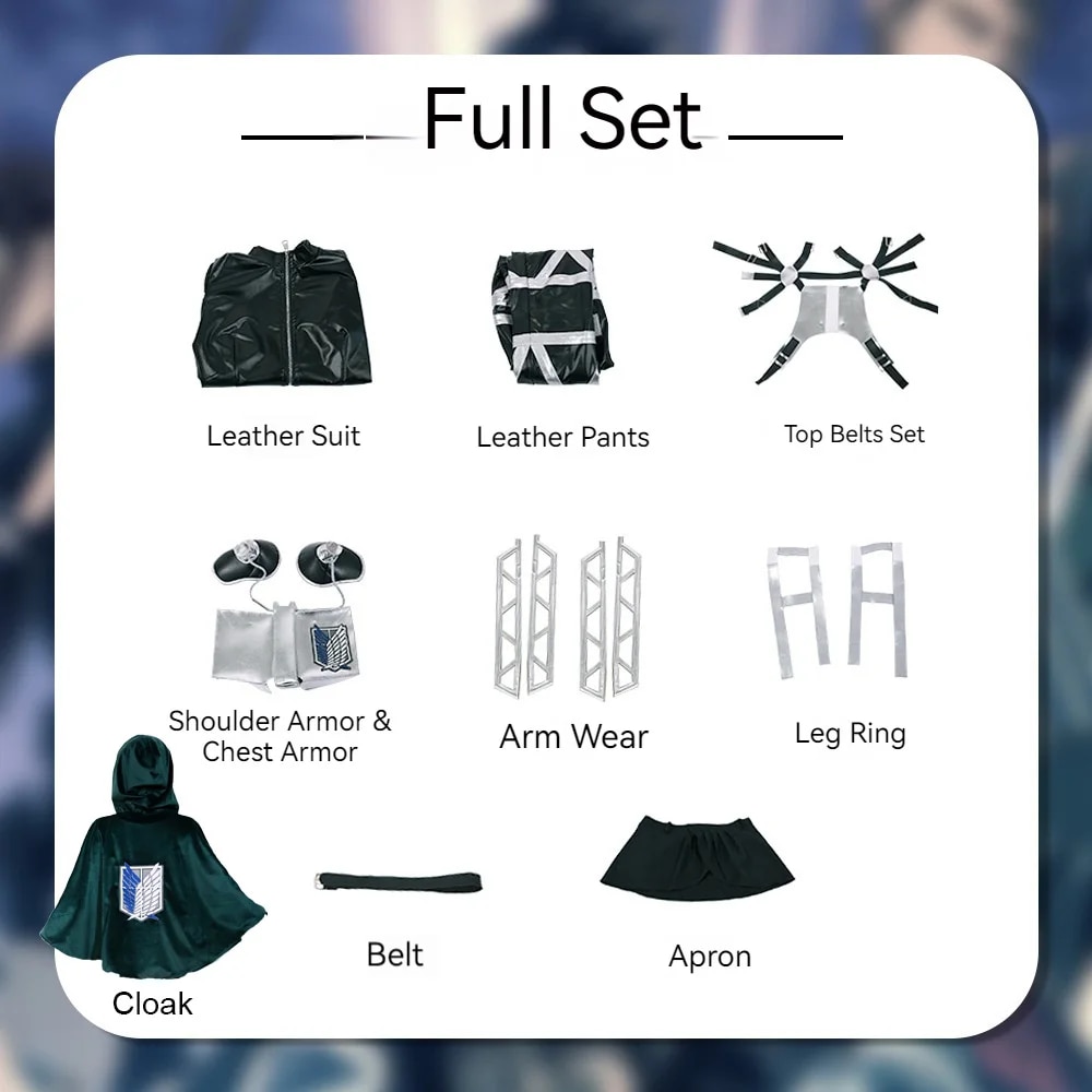 [Wetrose] In Stock AOT Cosplay Costume Attack on Titan Final Season Jean Levi Mikasa Ackerman Armin Connie Hange Eren Combat Suit