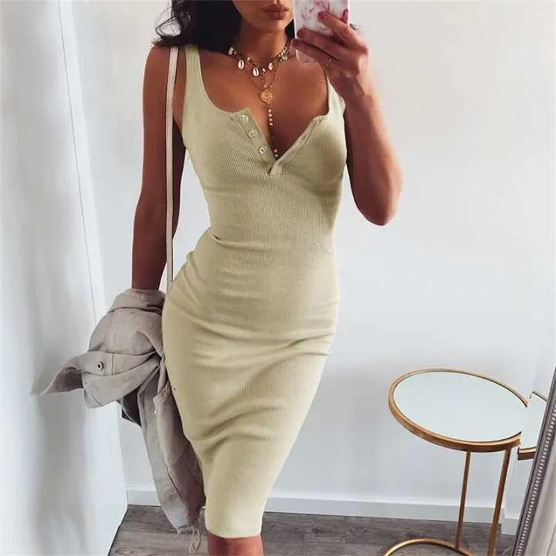 Ladies Basic Vest Dress Women Back Split Casual Dress 2019 Summer Sexy Bodycon Sleeveless Vest Tanks Slim Strap Party Dresses