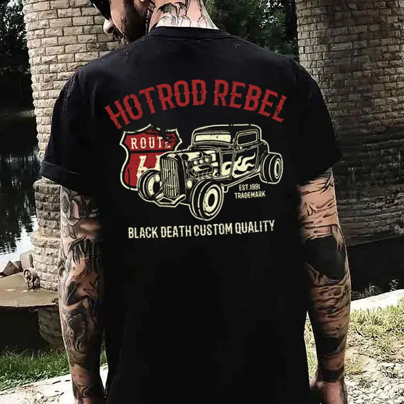 HOT ROD REBEL Classic Car Print Men's T-shirt