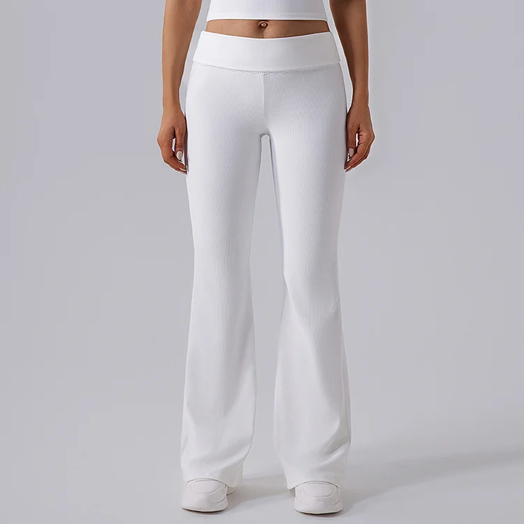PASUXI Wholesale Bell Bottom Wide Leg Pants for Women - Hip Lift Casual Fitness Running Sports Pants huanwei