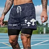 Men's Casual Fashion Street Style Printed Sports Double Layer Shorts by Inlyline