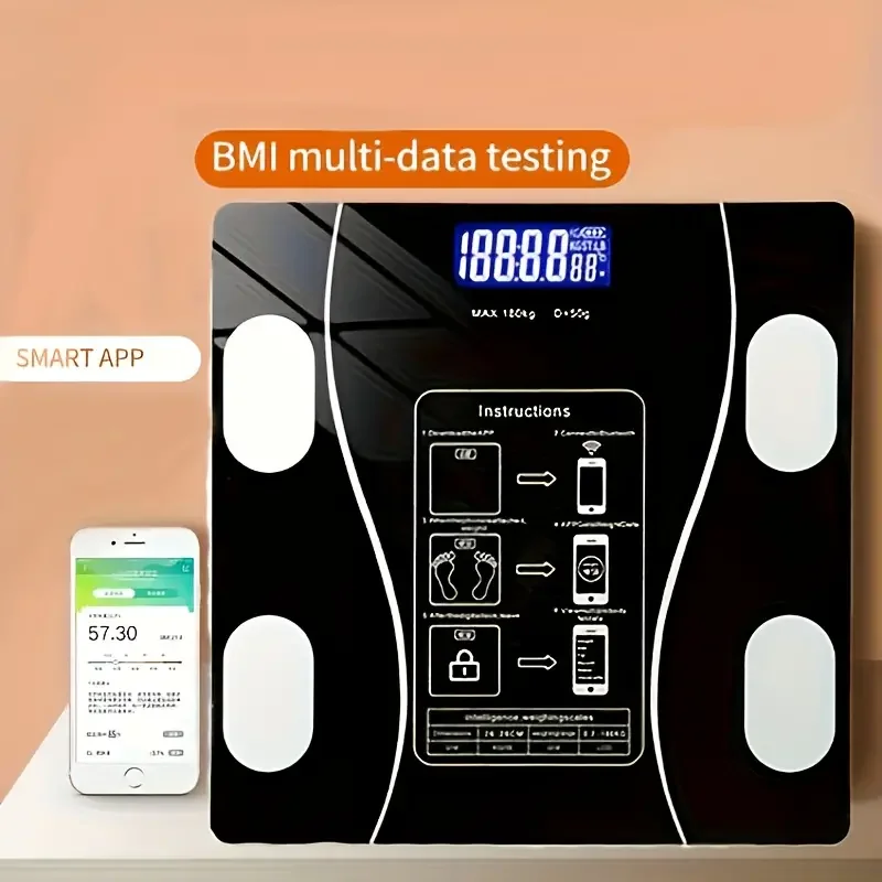 1pc bathroom scale intelligent body fat scale for weight loss precision professional weight scale female fat reduction scale home charging human body physical electronic weigh scale details 2