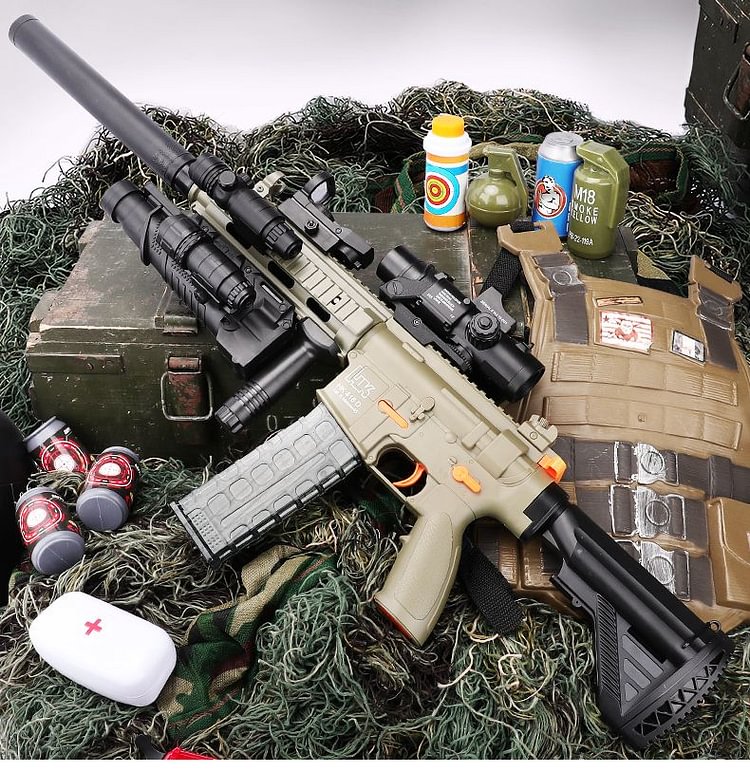 ToyTime M416 Nerf Gun Toy Auto Manual 2 Modes Fire Gun Safe EVA Foam Bullet Blaster Electric Burst Toy Gun Outdoor Shooting Toy