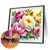 Fleurs-Peinture diamant perceuse ronde-40*40cm
