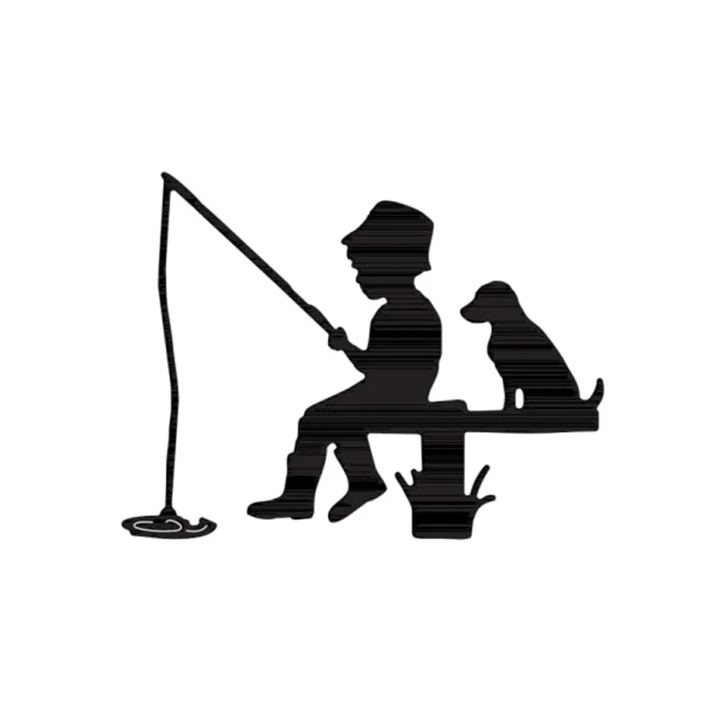 Fishing Kid And Dog animal For Scrapbooking Embossing Paper Album Card Making Decoration Template Knife Mold New Dies 2021 New