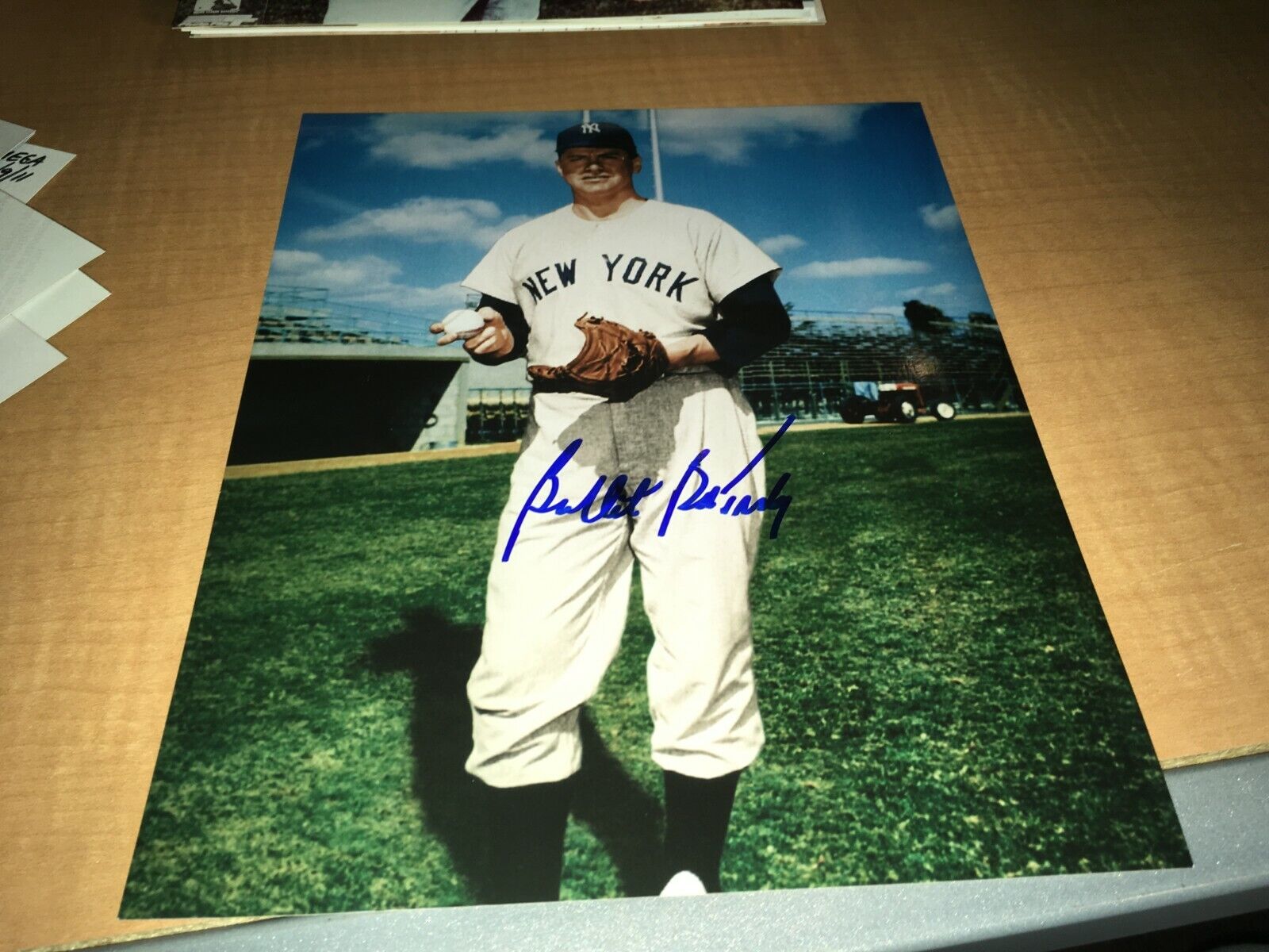 Bob Turley New York Yankees Signed Baseball Photo Poster painting W/Our COA