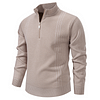 Men's Casual Half-zip Stand Collar Sweater by Inlyline