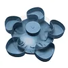 Divided Spinning Snack Serving Tray 5-Compartment Rotating Round Snackle Box Container with Lid for Chips and Dip Nut Candy Fruit Party Picnic