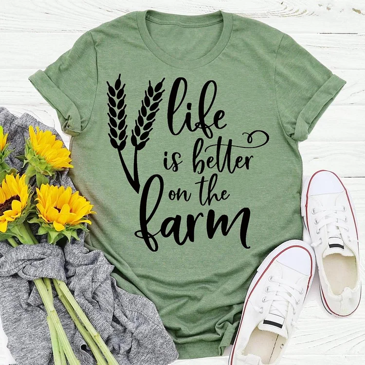 PSL - life is better on the farm village life T-shirt Tee V1- 03884