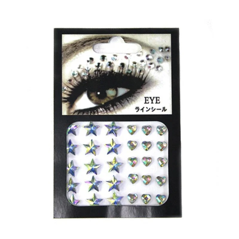 Glitter Face Jewels Sticker Temporary Tattoo Party Face Makeup Tools Rhinestones Flash Tattoo Stickers Fake Diamond