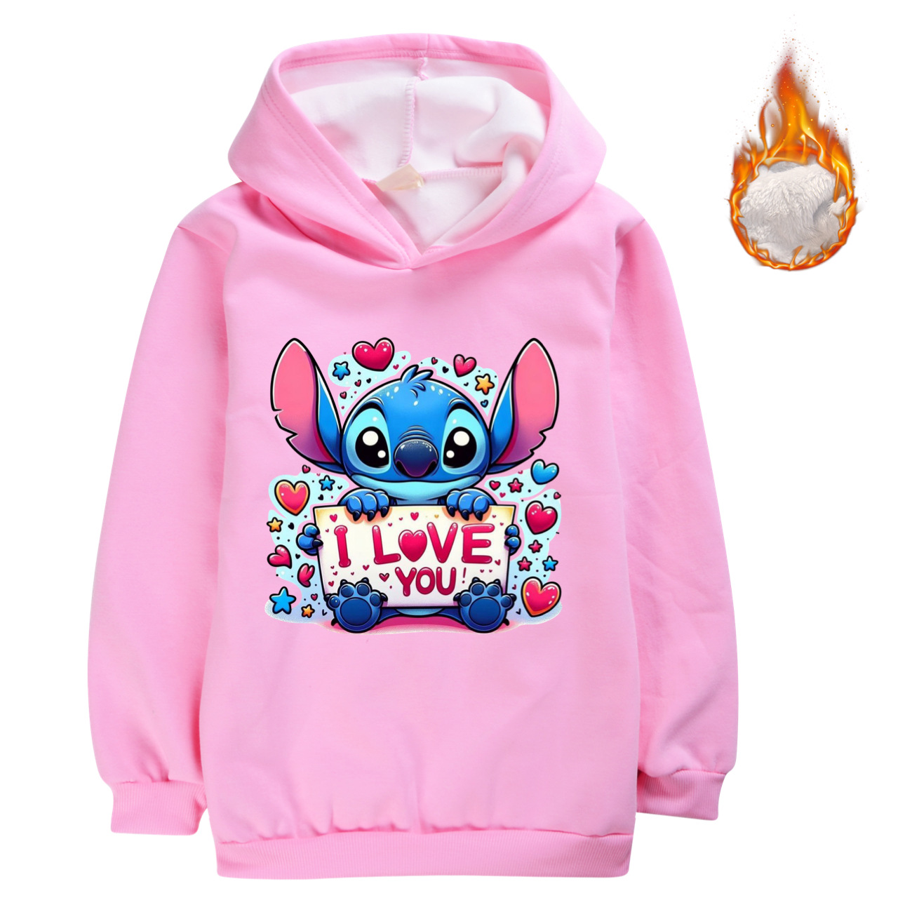 Stitch Cozy Fleece Sweatshirt for Kids - Perfect for SpringAutumnand Winter Wear -Mayoulove