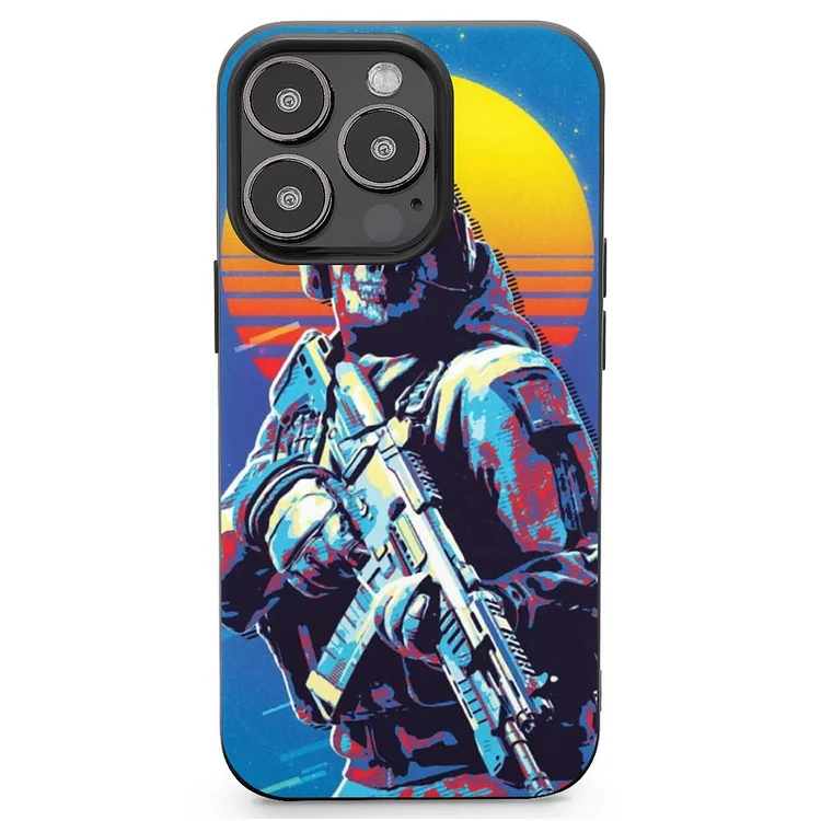 Cod Soldier Retro Mobile Phone Case Shell For IPhone 13 and iPhone14 Pro Max and IPhone 15 Plus Case - Heather Prints Shirts