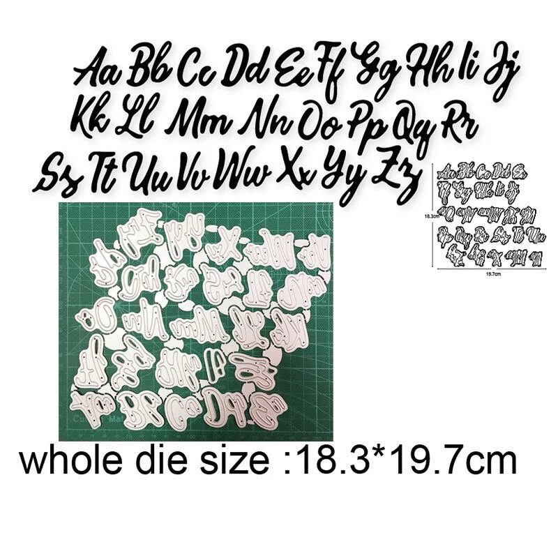 Craft Dies Metal Cutting Dies Cut Die Mold Alphabets Letter Number Scrapbooking Dies Paper Knife Mould Blade Punch Stencils Dies