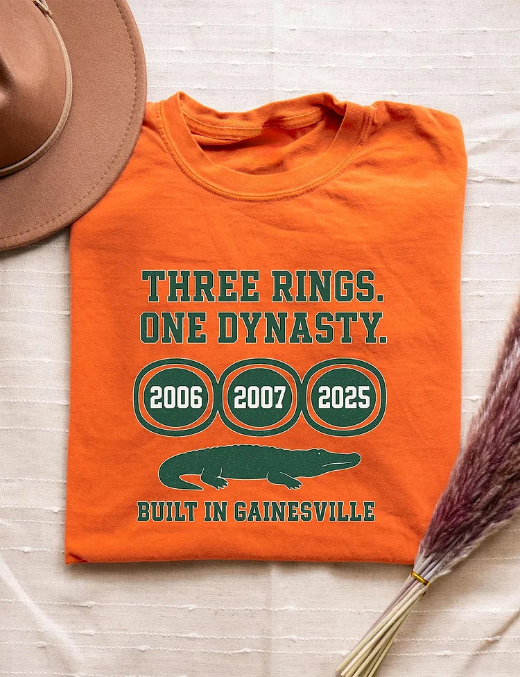 Men's Basketball Champions Three Rings One Dynasty T-Shirt 