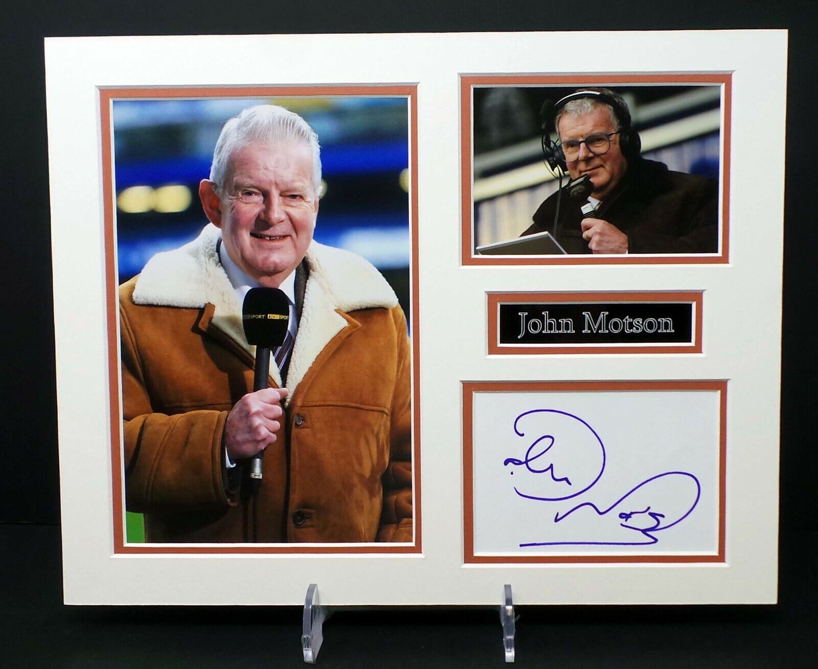 John MOTSON TV Football Commentator Signed Mounted Photo Poster painting Display AFTAL RD COA