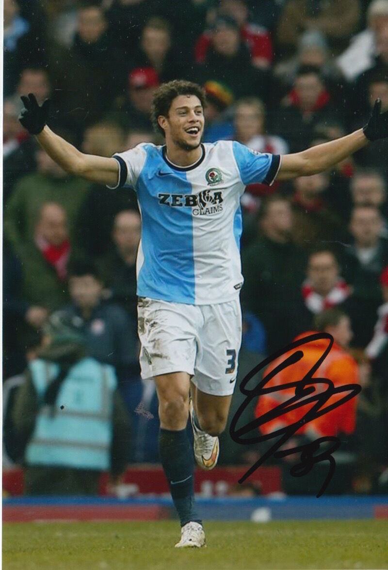 BLACKBURN ROVERS HAND SIGNED RUDY GESTEDE 6X4 Photo Poster painting 1.