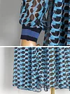  Geometric Pattern Hollow Split-Joint Maxi Dress
