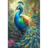Diamond Painting-DIY Full Round Drill Peacock and Flowers（40*60CM)