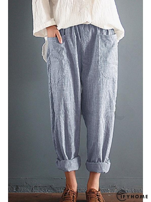 Loose Fitting Striped Pants | IFYHOME