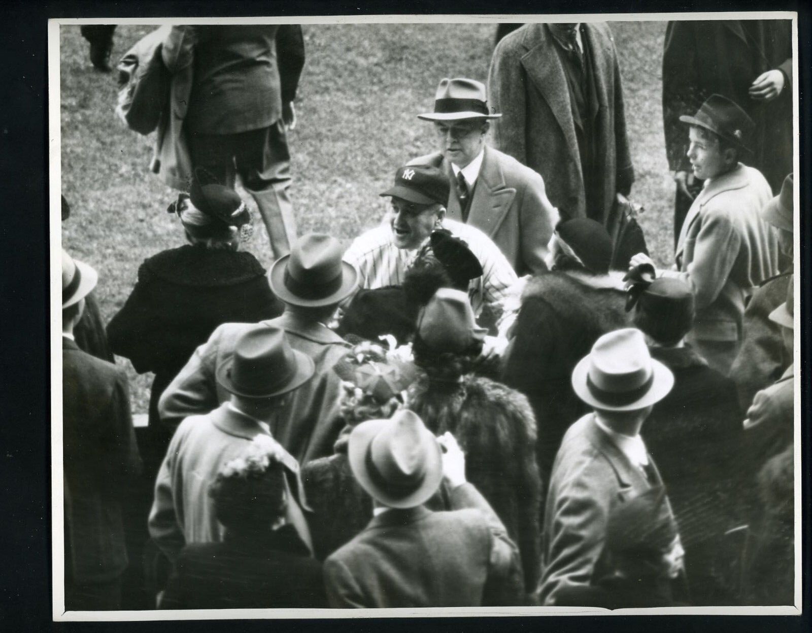 Joe McCarthy & Mrs. World Series Press Photo Poster painting New York Yankees