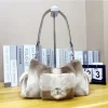 Pure Imported Mink Hair 2024 Fashion Designer Crossbidy Bag Y2K Luxury Handbag Women's Bag Real Fur Bag