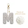 DIY 26 A-Z Letter Pearl Painting Keychain Charm Kits, Custom Alphabet Initial DIY Name Bag Key Ring Gift