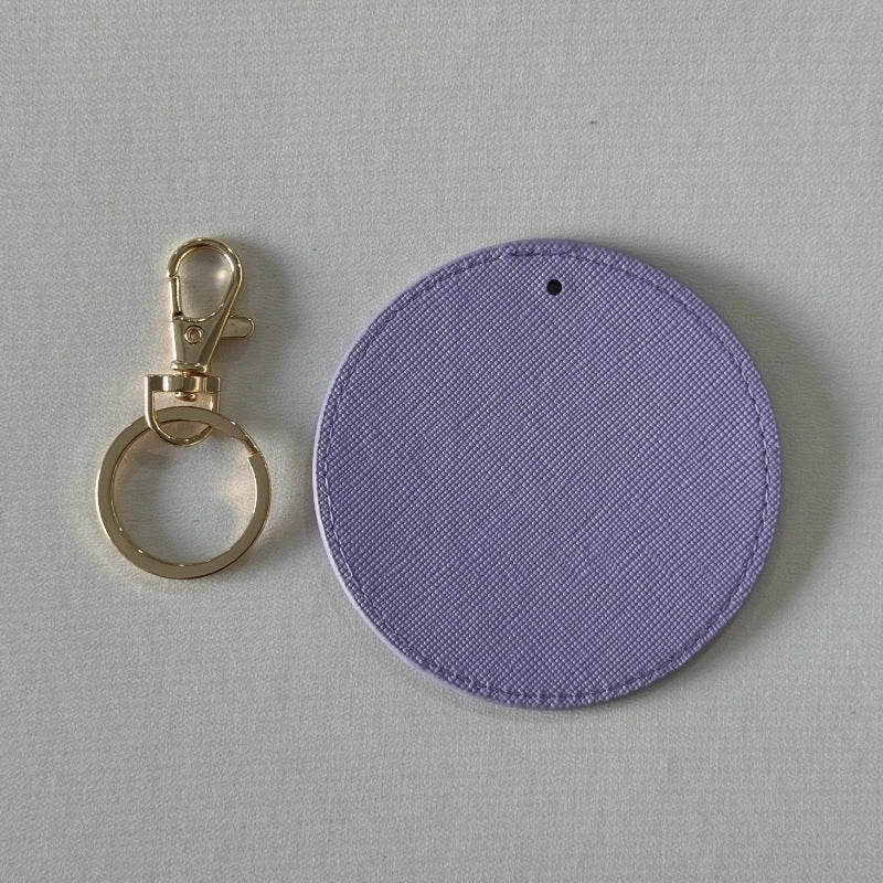 Elegant Minimalist Solid Color Pu Leather Unisex Keychain