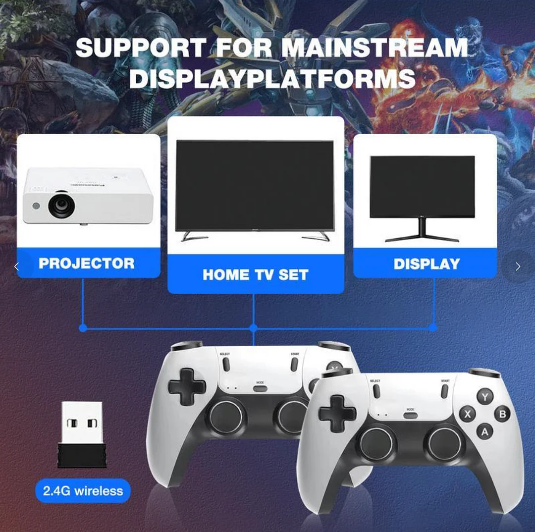 OURANEST  -RETRO DOCK V2 [60,000+ NOSTALGIC GAMES + 2FREE CONTROLLERS]