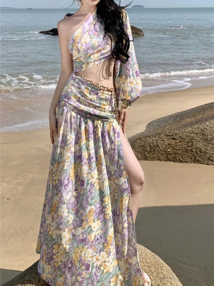 Aiertu Vintage and Chic Women Summer Dress Elegant Casual Floral Print Midi Party Vestidos Female A-Line Beach Holiday Clothes Mujers Aiertu