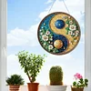 (US Only)Yin Yang 2D Flat DIY Diamond Painting Set Diamond Art Pendant Home Wall Decor