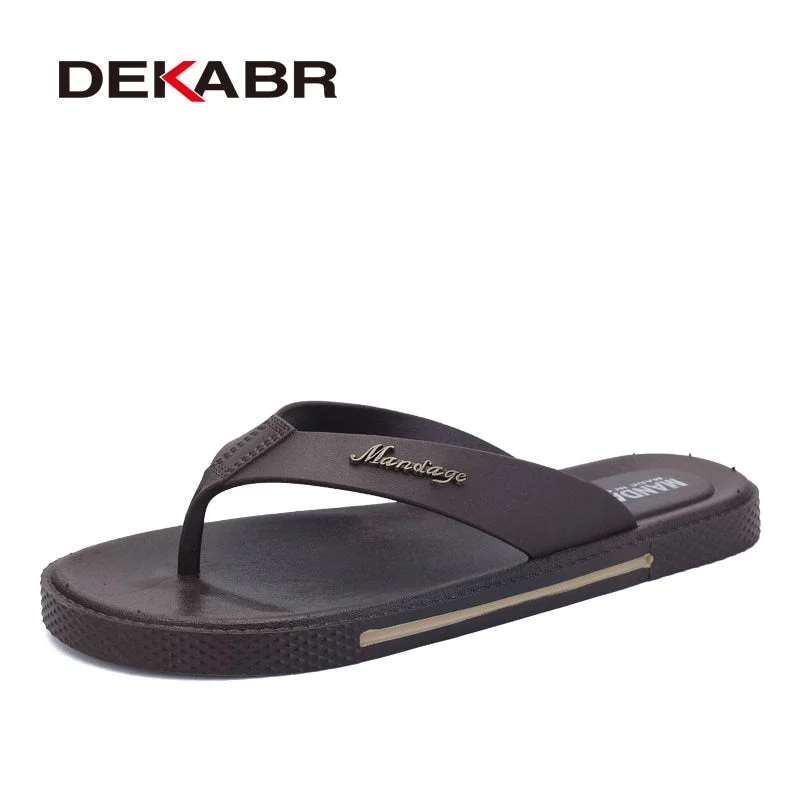 DEKABR Summer Men Flip Flops Male Slippers Men Casual Shoes Summer Fashion Beach Sandals Zapatos Hombre Size 39~45