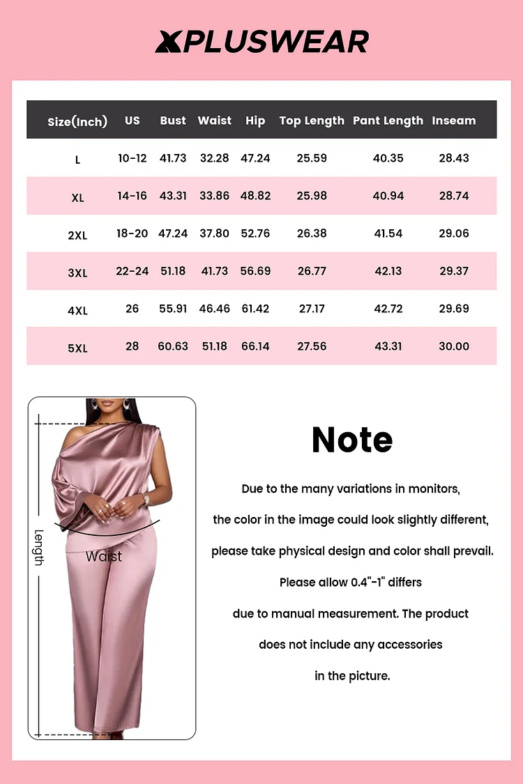Pink Print Lapel Full Pants Office Two Piece Set