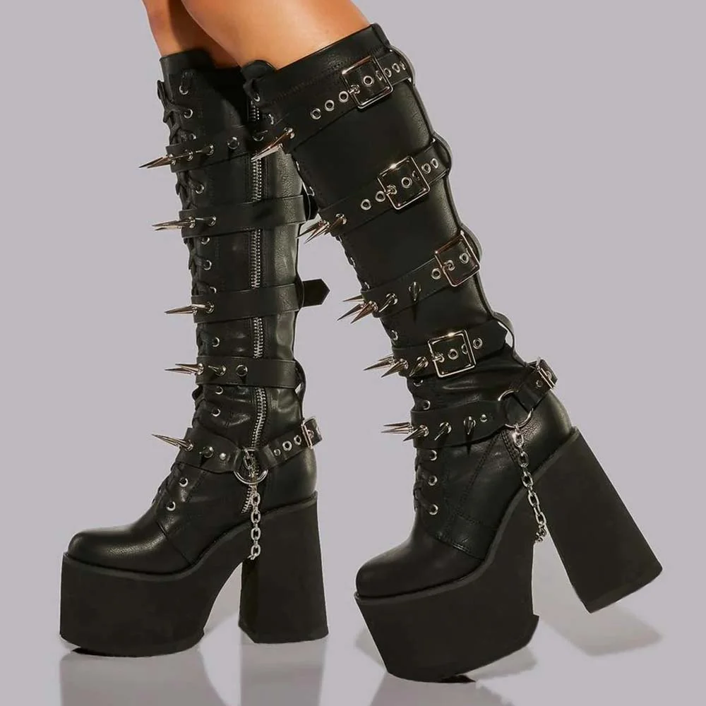 Women Platform Demonia Boots  Y2K Halloween Gift