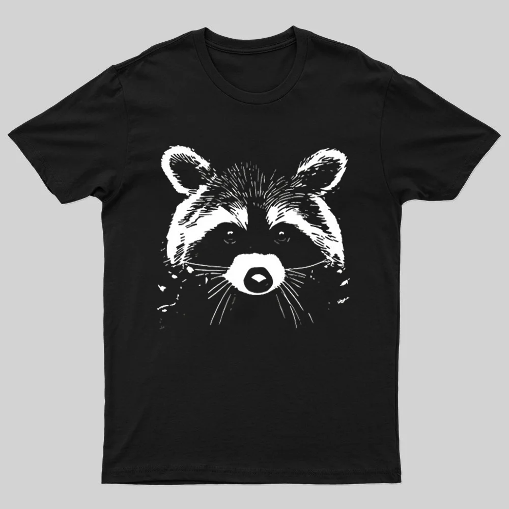 Raccoon Face Printed Men's T-shirt