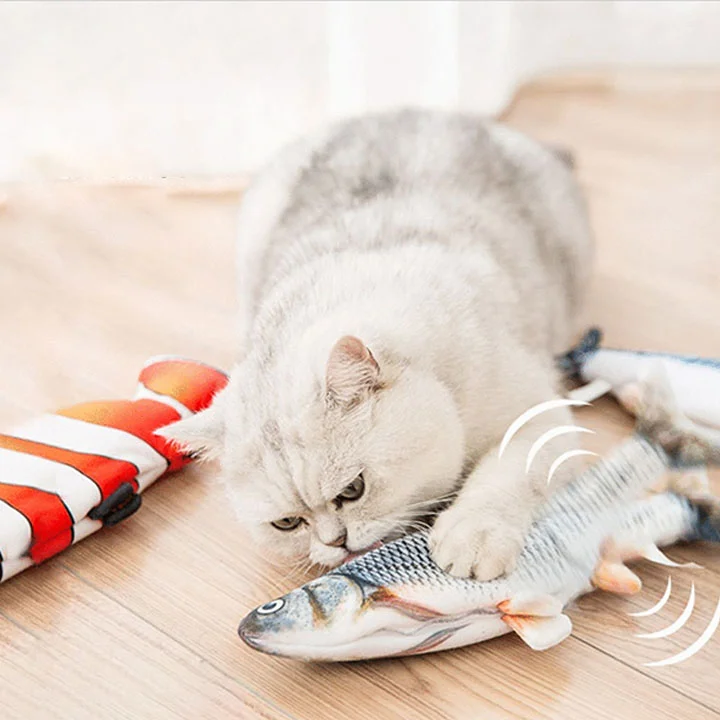 Waltleather Flopping Fish Interactive USB Charging Cat Toy