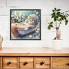 Bathing Kitten - Round Drill Diamond Painting - 40*40CM