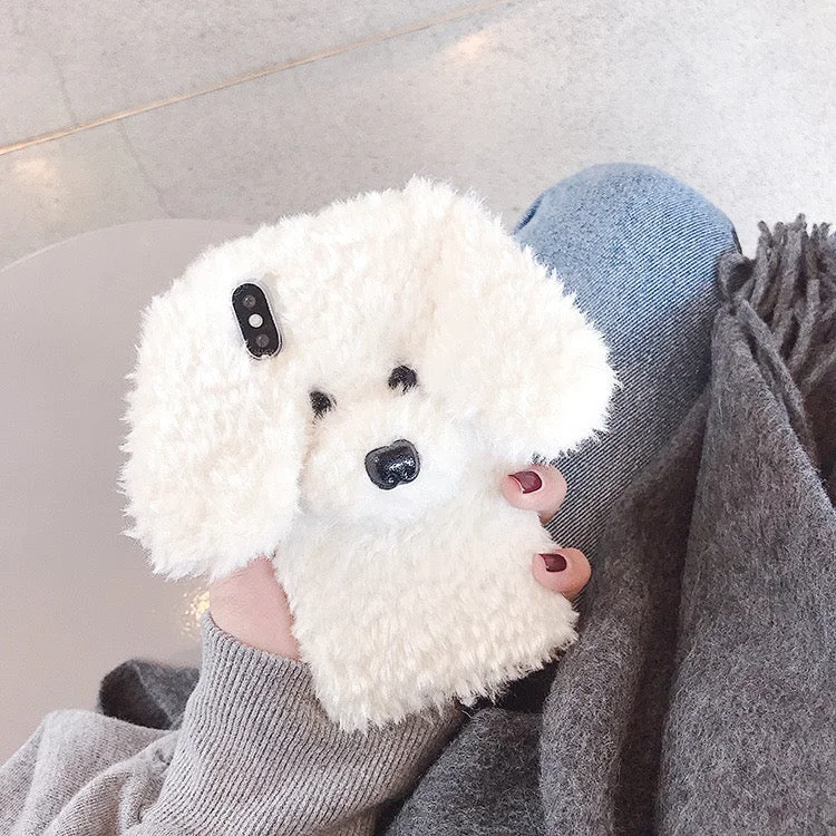 Fluffy Plush Poodle Toy Phone Case